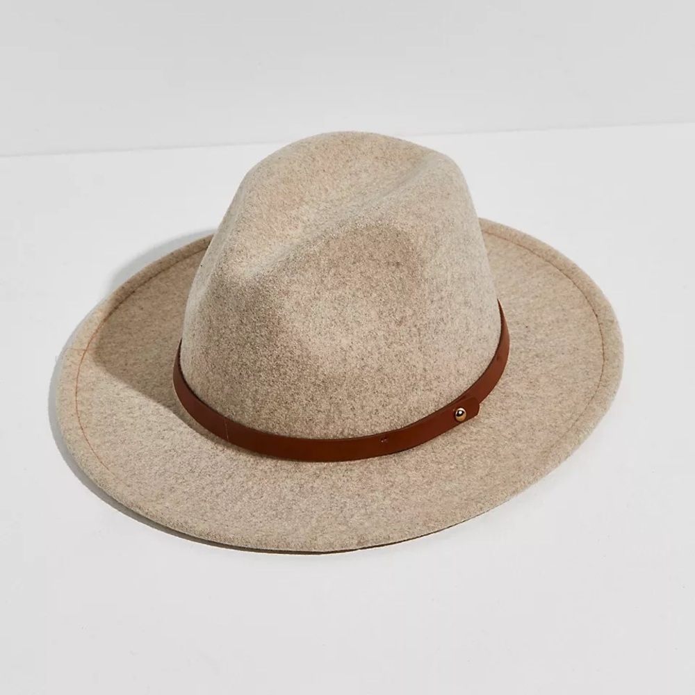 Free people Wythe Leather Band Felt Hat